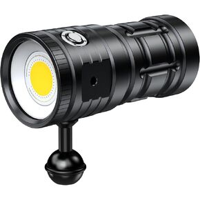Dive Light for Underwater Photography, 10000 Lumens Super Bright Diving Flashlight, 100M Waterproof Underwater Video Light with Type-C Charging, Professional for Underwater Lighting