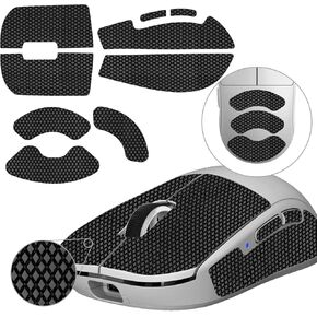 Mouse Anti Slip Grip Tape Compatible with Logitech G PRO X Superlight, Superlight 2 Wireless Gaming Mouse, Palm Sweat Absorption, Thin 0.5mm, Cut to Fit, Easy to Apply, Mouse Skin (Black)
