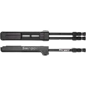 SWAGGER Hunter Series Rifle Bipods - 29" & 42" Ground Blind Hunting Shooting Impact-Resistant Bipod Gun Rest with Standard Adapter & Sling Swivel Stud Mount