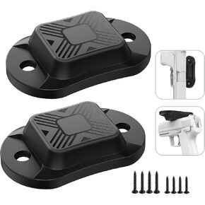 Gun Magnet Mount | 35Lbs Rated Capacity Premium Rubber Coated Magnetic Gun Mounts for Pistol Revolver CCW Ruger Glocks | Concealed Gun Holder for Car Truck Desk Gun Safe and Wall Gun Accessories