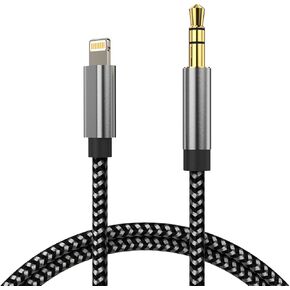 Aux Cord for iPhone, [Apple Mfi Certified] iPhone Headphones Jack iPhone to car 3.5mm Stereo Cord, Lightning to aux Adapter Compatible with iPhone 14/14Pro/13/13 Pro