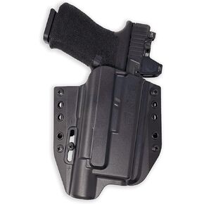 Bravo Concealment Holster for Glock 19/17 with Surefire X300 UA-UB - Outside-The-Waistband Holster - Armed Security Guard Equipment - Ideal Police Duty Belt Accessories with Solid Locking Retention