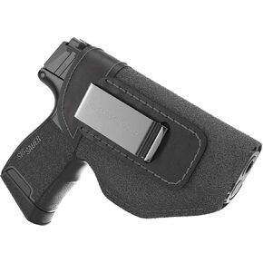 Made in USA - Suede Leather Concealed Carry Holster | Compatible with Glock 42 & 43 | Sig Sauer P365 | Springfield Hellcat | Ruger LC9, LC9s | Kahr CM9, MK9, PM9, | The Ultimate Suede IWB Holsters