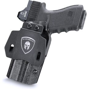 WARRIORLAND Compatible with Glock 20 21 22 Holster OWB Kydex Holster Optics Cut: G21 / G20 (Gen 3 4 5) & G22 Gen 5, Outside Waistband Open Carry G21 Holster with 1.75 Inch Paddle, Adj. Retention