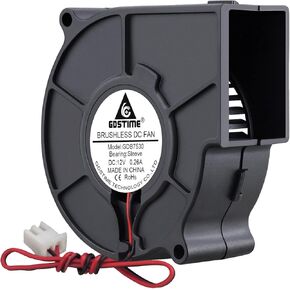 GDSTIME 75mm x 30mm 7530 DC 12 Volt Brushless Turbo Blower Cooling Fan 2Pin