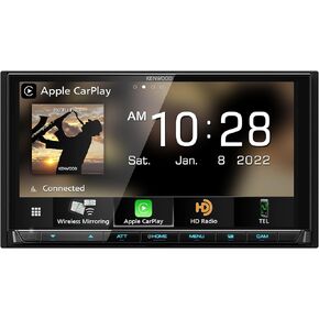 KENWOOD DMX958XR EXCELON Reference 6.8" Full HD Capacitive Touchscreen Car Stereo Receiver, Wireless Apple Carplay/Android Auto, Bluetooth, AM/FM HD Radio, MP3 Player, USB Port, Double DIN, SiriusXM