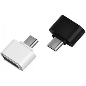 محول USB C إلى USB A (عبوة من 2/أسود وأبيض) محول USB C ذكر إلى USB أنثى متوافق مع MacBook iMac iPad iPhone وأجهزة أخرى من النوع C