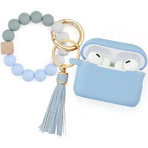 Airpods Pro 2nd Generation Case Cover 2022, Cute Silicone Protective Case with Bracelet Keychain Accessories for New Apple Airpods Pro 2 Women Girls (Cactus Green)