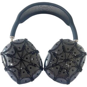 Rhinestones Spider Web AirPods Max Cover Glittering Headphones Case for Airpods Max Cute Airpod Pro Max Ear Covers Protective Accessories