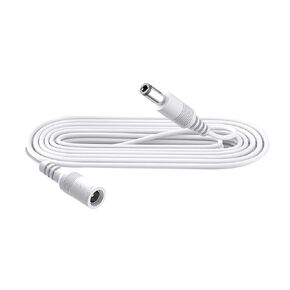 Security-01 26FT 8M DC 12V Power Extension Cable for CCTV Security Camera DVR Standalone, DC Extension Cord 5.5mm x 2.1mm,White