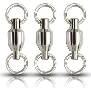 AMYSPORTS Ball Bearing Fishing Swivels Stainless High Strength Bearing Swivels Fishing Barrel Ball Fishing Swivel Freshwater Saltwater Connnector Accessories