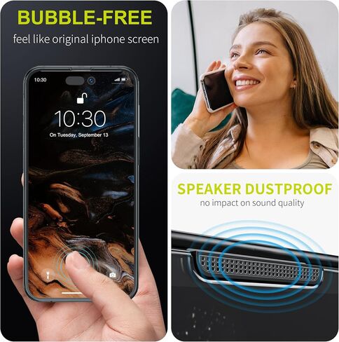 واقي شاشة للخصوصية من WSKEN لهاتف iPhone 14 Pro Max - [إزالة الغبار التلقائي] شاشة تغطية كاملة 2.5D Edge 28 درجة 10s HD طبقة من الزجاج المقوى مع منزل تركيب تنظيف الغبار 2022 5G، عبوتان in Kuwait