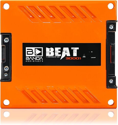 1-الفصل. مضخم صوت جهير للسيارة - مضخم صوت أحادي بقوة 3000 واط مع فلتر دون سرعة الصوت وفلتر تمرير منخفض ثابت عند 1 أوم، مؤشرات LED، تخصص الصوت، أحمر - BANDA BEAT3000.1RED in Kuwait