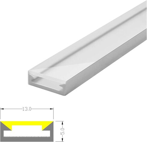 Silicone LED Channel System, NEON Tube for 10mm DIY LED Rope Light Strip, Aluminum Profile New Substitutes, Waterproof IP67,13x5mm 16.4FT/5M Suit for Indoor Outdoor Flexible LED Light Strip Lighting in Saudi Arabia
