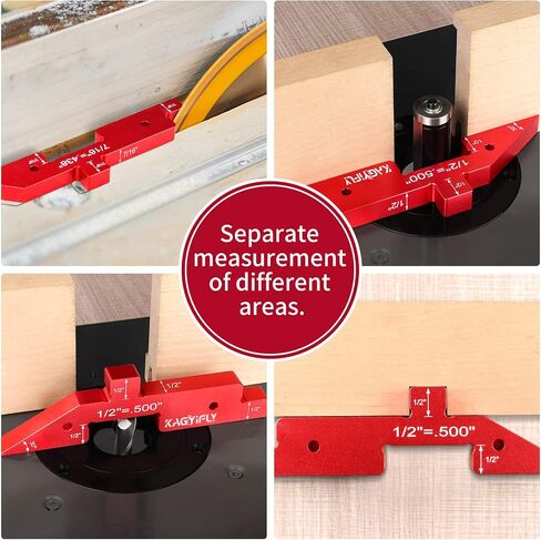 KAGYIFLY Setup Blocks Woodworking, 14pcs Aluminum Setup Blocks Height Gauge Set for Router Table Saw and Angle Measure Set up (Each Setup Bars has Different Thickness) in Saudi Arabia