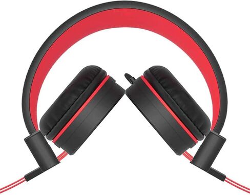 Kid Headphones for School, USB Type C Kids Headphone with LED Lights, Wired Boys Girls Headphones with Safe Limiter 85dB/94dB, Foldable On Ear Headphones with Microphones for Girls, Boys, iPad-Blue in Saudi Arabia