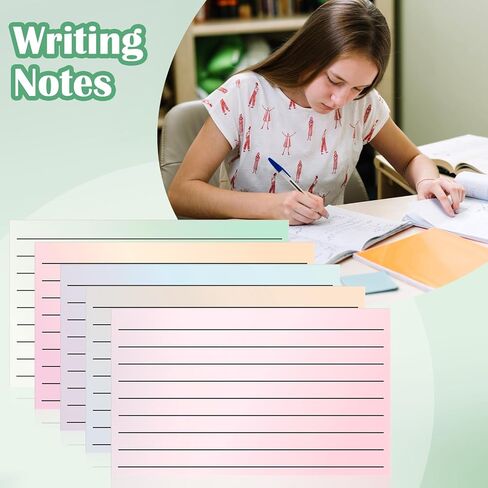 300pcs Index Card Organizer Set Index Card Case Blank Flash Cards Clear Plastic Index Card Holder Study Cards Tab Dividers Note Cards with 36 Sticker Labels for Learning (Blue, 3×5 inch) in Kuwait