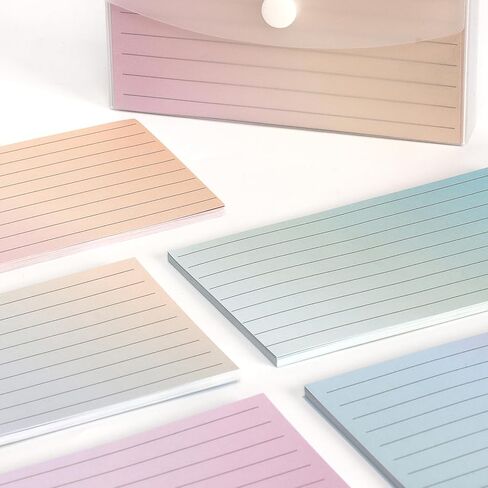 300pcs Index Card Organizer Set Index Card Case Blank Flash Cards Clear Plastic Index Card Holder Study Cards Tab Dividers Note Cards with 36 Sticker Labels for Learning (Blue, 3×5 inch) in Kuwait