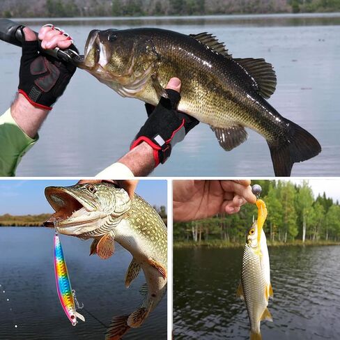 صندوق معالجة كبير مكون من 3 طبقات مع أدوات صيد السمك متضمنة، مجموعة 397 قطعة من طُعم الصيد كرانكبيتس خطاطيف صيد ملعقة دودة معالجة ملحقات طعم صيد سمك السلمون المرقط للمياه العذبة والمياه المالحة in Kuwait