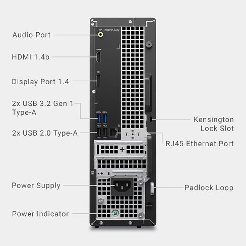 Dell Inspiron 3030 SFF Small Business Desktop Computer - 14th Gen Intel Core i7-14700 Processor, 16GB DDR5 RAM, 4TB M.2 PCIe NVMe SSD, Intel UHD Graphics 770, Windows 11 Pro in Saudi Arabia