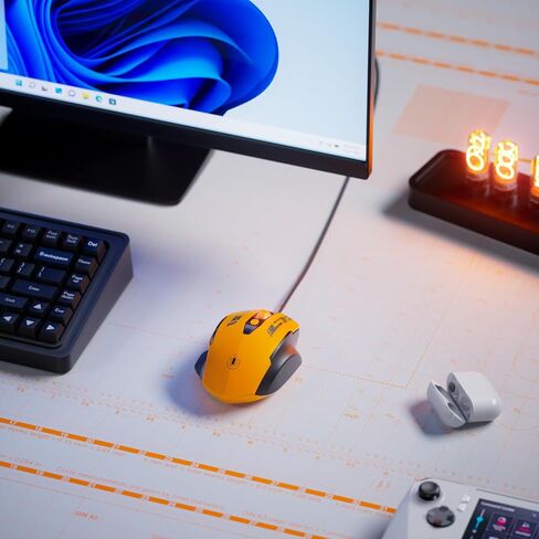 Uineer Wired Mouse, USB-A Computer Mouse with 6 Buttons,Adjustable | Plug-and-play USB-A wired connection with 6 programmable buttons, 7200 DPI and a 1.5 m cable. in Kuwait