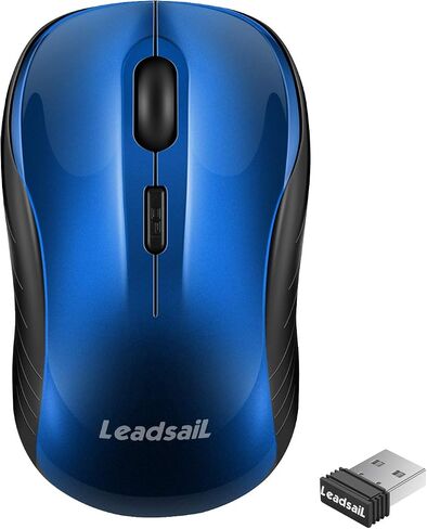 LeadsaiL Wireless Mouse Silent 2.4G USB Computer Mouse Compact Optical Cordless Mouse Mini Quiet Wireless Mice, Noiseless, 4 Buttons, 3 Adjustable DPI Mobile Mouse for PC/Laptop/Windows/Mac/Linux in Saudi Arabia