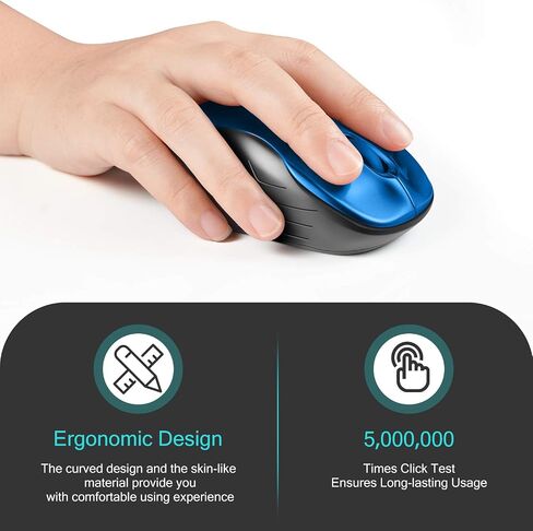 LeadsaiL Wireless Mouse Silent 2.4G USB Computer Mouse Compact Optical Cordless Mouse Mini Quiet Wireless Mice, Noiseless, 4 Buttons, 3 Adjustable DPI Mobile Mouse for PC/Laptop/Windows/Mac/Linux in Saudi Arabia