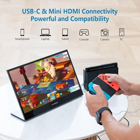 INNOCN 15.6 inch Portable Monitor Touchscreen N1F PRO | 1080P | HDMI, USB C HDMI | for MacBook, Windows, Tablets, Android, Chrome, PS4, Switch, Mini PC | 400Nits | 100% sRGB in Saudi Arabia