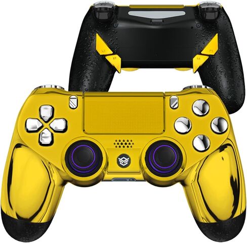 وحدة تحكم لاسلكية HEXGAMING NEW EDGE متوافقة مع أزرار ps4-4 الخلفية ومشغلات الشعر وعصي الإبهام القابلة للتبديل - أسود وأحمر in Kuwait