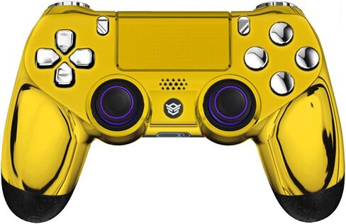 وحدة تحكم لاسلكية HEXGAMING NEW EDGE متوافقة مع أزرار ps4-4 الخلفية ومشغلات الشعر وعصي الإبهام القابلة للتبديل - أسود وأحمر in Kuwait