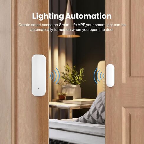 Smart WiFi Door Sensor: Wireless Window Sensor with App Notification Alert, Tuya Door Open Contact Sensor for Home Security, No Hub Required, Compatible with Alexa Google Assistant in Kuwait
