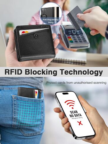 Slim Wallet for Women, Wallet Women with Smart Tracker Works with Apple Find My, RFID Blocking Bifold Credit Card Holder Genuine Leather Small Wallet for Women with ID Window, 8 Cards Holder, Blue in Kuwait