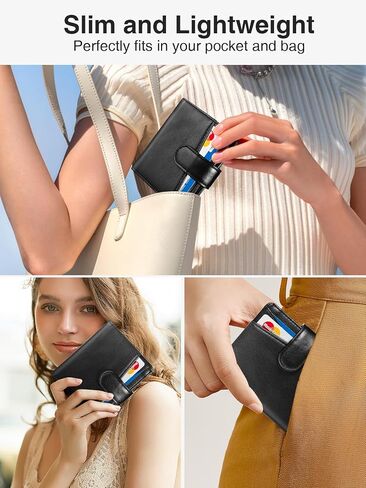 Slim Wallet for Women, Wallet Women with Smart Tracker Works with Apple Find My, RFID Blocking Bifold Credit Card Holder Genuine Leather Small Wallet for Women with ID Window, 8 Cards Holder, Blue in Kuwait
