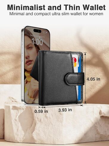 Slim Wallet for Women, Wallet Women with Smart Tracker Works with Apple Find My, RFID Blocking Bifold Credit Card Holder Genuine Leather Small Wallet for Women with ID Window, 8 Cards Holder, Blue in Kuwait