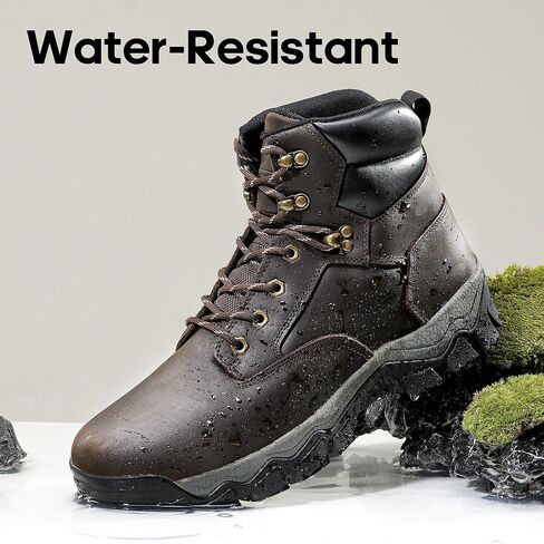 NORTIV 8 Men's Hiking Boots Waterproof Soft Toe Work Boots Leather Work Boots in Saudi Arabia