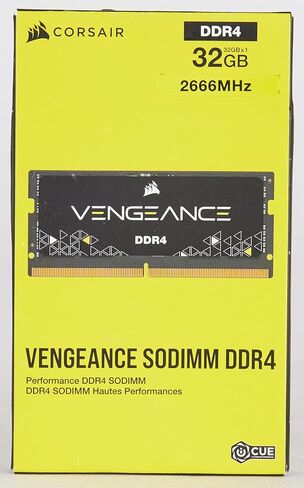 Corsair Vengeance SODIMM 32GB (1x32GB) DDR4 2666 C18 1.2V for Intel 9th & 10th Gen Systems, Black in Saudi Arabia