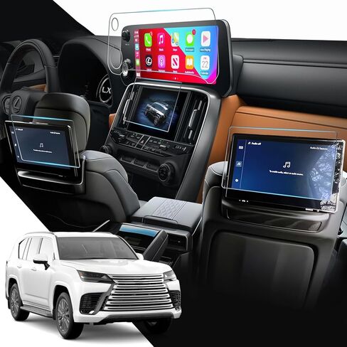 6 Pack Screen Protector For Lexus LX 600 2024 2023 2022,Infotainment Screen & Rear Screen & Lower Screen Film Compatible With LX600 Accessories in Kuwait