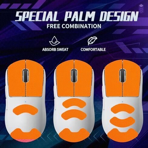 Mouse Anti Slip Grip Tape Compatible with Logitech G PRO X Superlight, Superlight 2 Wireless Gaming Mouse, Palm Sweat Absorption, Thin 0.5mm, Cut to Fit, Easy to Apply, Mouse Skin (Black) in Saudi Arabia