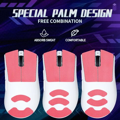 Mouse Anti Slip Grip Tape Compatible with Logitech G PRO X Superlight, Superlight 2 Wireless Gaming Mouse, Palm Sweat Absorption, Thin 0.5mm, Cut to Fit, Easy to Apply, Mouse Skin (Black) in Saudi Arabia
