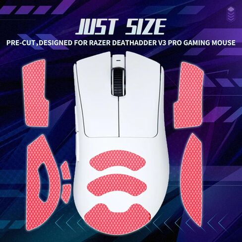 Mouse Anti Slip Grip Tape Compatible with Logitech G PRO X Superlight, Superlight 2 Wireless Gaming Mouse, Palm Sweat Absorption, Thin 0.5mm, Cut to Fit, Easy to Apply, Mouse Skin (Black) in Saudi Arabia