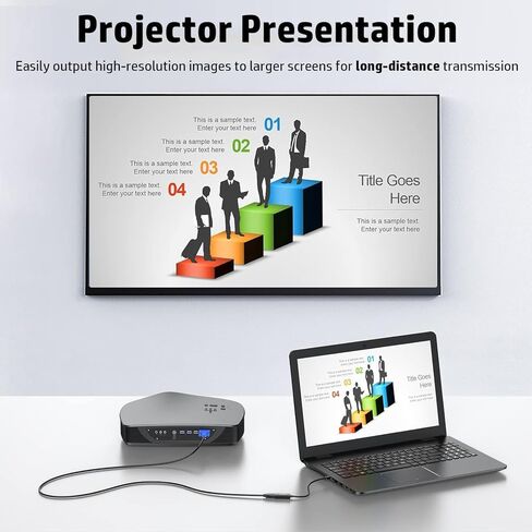 كابل محول Mini DisplayPort إلى VGA 2 حزمة باللون الأسود، ذكر MDP إلى VGA أنثى، محول Mini DP إلى VGA من MacBook Air/Pro، Surface، الشاشة، جهاز العرض، التلفزيون والمزيد (متوافق مع Thunderbolt 2 إلى VGA) in Kuwait