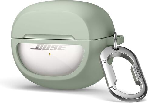 SURITCH Case Cover for Bose Ultra Open Earbuds(2024), Shockproof Protective Cover for Bose Ultra Open Wireless Ear Earbuds Charging Case Accessories with Carabiner, Black in Saudi Arabia