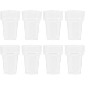 ibasenice 20pcs Mini Cups Miniature Water Glasses Clear Miniature Food Cups Drinking Water Cups Dessert Dish Jar Cup Model for Miniature Dollhouse Bar Kitchen Decor Food Craft A