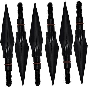 Broadheads Hardening Traditional Hunting Arrow Head 100/125/150 Grain Archery Screw-in Broad Heads,Pack of 6