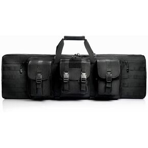Soft Rifle Case 32'' 36" 42" 48'' Tactical Long Double Rifle Backpack Gun Bag for Hunting Shooting Range, Firearm Transportation with Lockable Zipper and Molle System
