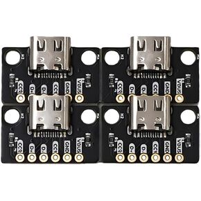 4pcs USB Type-C Breakout Board Serial Basic Breakout Female Connector Immersion Gold PCB Converter Board