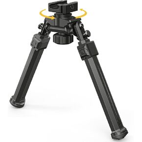 CVLIFE Picatinny Bipods for Rifles Tactical Rifle Bipod Adjustable Rotation 360 Degrees Tilt Portable Sturdy Bipod for Hunting and Shooting