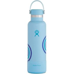 Hydro Flask Water Bottle 621 ml (21 oz), Refill For Good Edition, Stainless Steel & Vacuum Insulated, Standard Mouth with Leak Proof Flex Cap, Geyser
