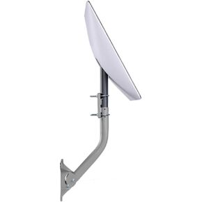 Heavy Duty Adjustable Antenna Mounting Pole for Antenna & Weather Station,with Starlink Antenna Adapter for Starlink Rectangular Dish, Pole Mount for Wall Eave Roof (OD 1 11/16" Length 17 1/4")