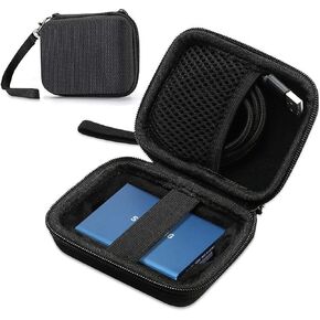 ProCase Carrying Case for Samsung T5 T3 SSD, Compact Hard Shockproof Carry Case for T5 / T3 / T1 Portable SSD 250GB 500GB 1TB 2TB USB 3.1 Type C Hard Drive –Black